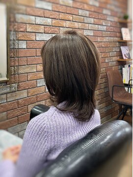 髪の病院 宝塚 【70代 】ミディアムレイヤー