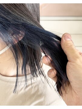 ラニハナクドウ(lanihana.kudo) +＊～ボブ＆縮毛矯正＆インナーネイビー～＊+