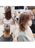 バレイヤージュ/ブリーチ1回/透明感ベージュ★五反田美容室