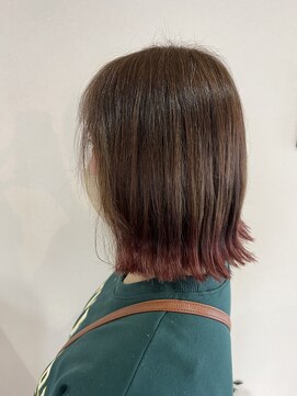 ヘアーアートミュージアム(Hair Art Museum) 切りっぱなし裾カラーピンク♪