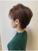 ハイライトカラーオレンジ_耳かけハンサムショート_350