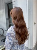 アッシュブラウン×ロングヘア