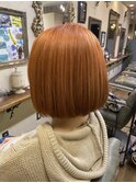 イエベブルベさんOKオレンジベージュボブ　担当　小林/ミニボブ