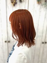 プレッティ フォー ヘア(PRETTY FOR HAIR)&nbsp;オレンジカラー×外ハネヘア