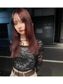 ブリーチなしチェリーレッド