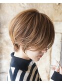 大人可愛い20代30代40代黒髪前下がりショートボブ丸みショート◎