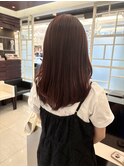 ヘアカラー/セミロング/ピンクブラウン/20代30代40代