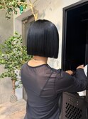 ネイビーカラーブルーブラックブルージュカラーダブルカラーボブ