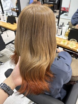 アン ビー(an B) オレンジ裾カラー