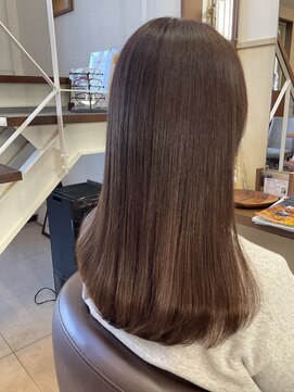 コアフィールフィス(COIFFURE fils) ベージュブラウン 髪質改善トリートメント ツヤツヤロング
