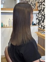 桃の木 ヘアー(桃の木 hair)&nbsp;髪質補正ストリートメント×シングルカラー　アッシュブラウン