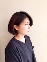 簡単スタイリングの前下がりショートボブ☆ 担当 川上功介