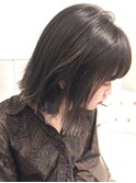 ハイライト×切りっぱなしボブ