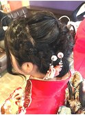 蒲田abilityhair 成人式　オールマイティ編み込みスタイル