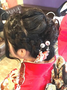 蒲田abilityhair 成人式　オールマイティ編み込みスタイル