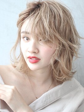 ハバナ 渋谷(HAVANA) 【HAVANA渋谷】大人かわいい美シルエット外ハネロブ×ミルクティ