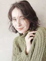 アイティー バイ アルバム 浦和店(IT by ALBUM)&nbsp;ウェットボブ_オリーブカラーハイライトカラー_46807