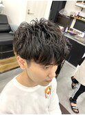 王道マッシュパーマ