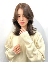 表参道roijir 韓国風顔まわりカット×ショコラベージュ