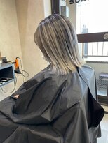 サニー 渋谷(SUNNY) バレイヤージュショコラアッシュハイライトグレージュカラー