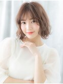 大人かわいい透明感ことりベージュニュアンスボブg小山20代30代