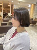 シェノン 西梅田(CHAINON)&nbsp;髪質改善/ボブ/オリーブベージュ/センターパート/透明感カラー