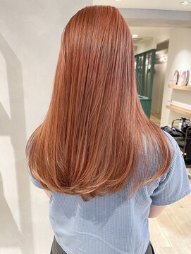 エミス バイ メルト 吉祥寺(emis by melt) 【堀惠】ブリーチオレンジセミロング吉祥寺20代30代40代髪質改善