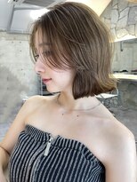 サイン 表参道(SIGN)&nbsp;韓国ヘアグレージュカラーブリーチ無し髪質改善イヤリングカラー