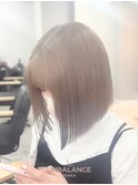★グレージュ/ボブ/ホワイトグレージュ/グレー/ブリーチ【JUNYA