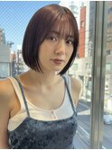 ハンサムショートボブ前髪くびれショートボブ前下がりショート