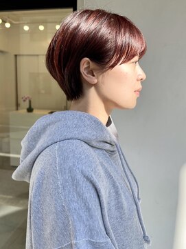 コットン(cotton) 人気の赤系カラーに耳掛けショート【川野指名限定スタイル】