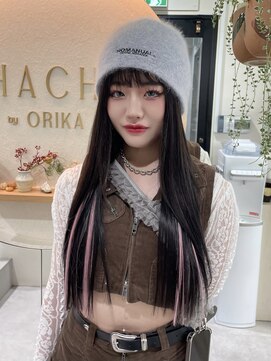 ハチ(HACHI) エクステで理想のロングに！馴染ませ80本