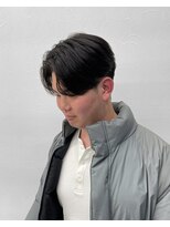 ソソ(soso)&nbsp;短めセンターパート/ニュアンスパーマ/韓国マッシュ