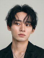 ワンカールニュアンスフェザー韓国カルマメンズパーマ
