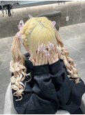 編み込みツインテール