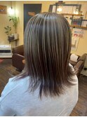 細ハイライト白髪ぼかし×髪質改善