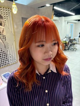 ハンナ 札幌(HANNAH) 今年の夏トレンドオレンジカラー 髪質改善 ストレート