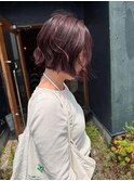 切りっぱなしにカシスカラー
