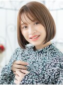 浦和/髪質改善/マロンベージュ×前下がり美髪ミニマルボブg