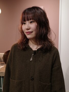 ピュー(Piu-) 【ウェーブパーマ/渥美怜子】ミディアムパーマ/ロブヘア