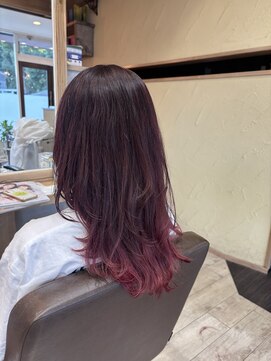 ヘア ロンドン カフェ(HAIR LONDON CAFE) ブリーチ履歴活かしたグラデーション