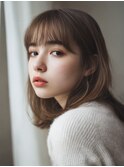 透明感アッシュブラウン×ボブ