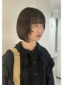 顔周りレイヤー/大人ボブ/ワイドバング