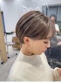 【Lomalia青山】コンパクト ショート×白髪ぼかしデザインカラー