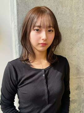ミリ(mm) 10代20代30代レイヤーカットブリーチ無し透明感グレージュ仙台