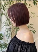 カシスレッド/ナチュラルショート/ミルクブラウン/夏/八事