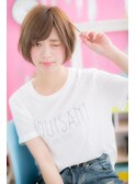 コットンテイストなボブで★ハンサムショートミディ
