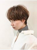 大人可愛いひし形ニュアンスパーママッシュショート◎