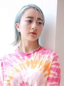 アルバム 銀座(ALBUM GINZA) タイトボブ_マロンベージュかきあげロングAラインボブ_8557