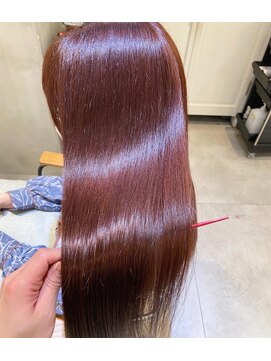 ジーナ 船橋(Zina) オトナ女子ツヤ髪アッシュカラーふんわりミディシースルーバング